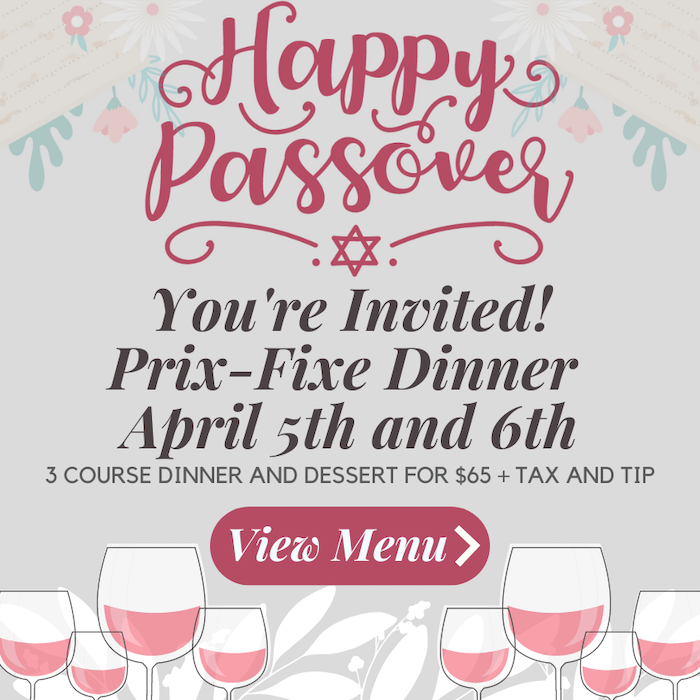 Clickable promo for Cellini's Passover menu